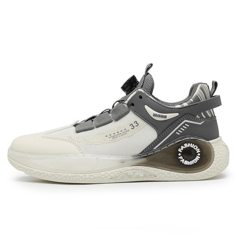 Кроссовки мужские весенне-осенние новые баскетбольные кроссовки на платформе, повышающие комфорт спорта и отдыха, летающие тканые дышащие вращающиеся пряжки m