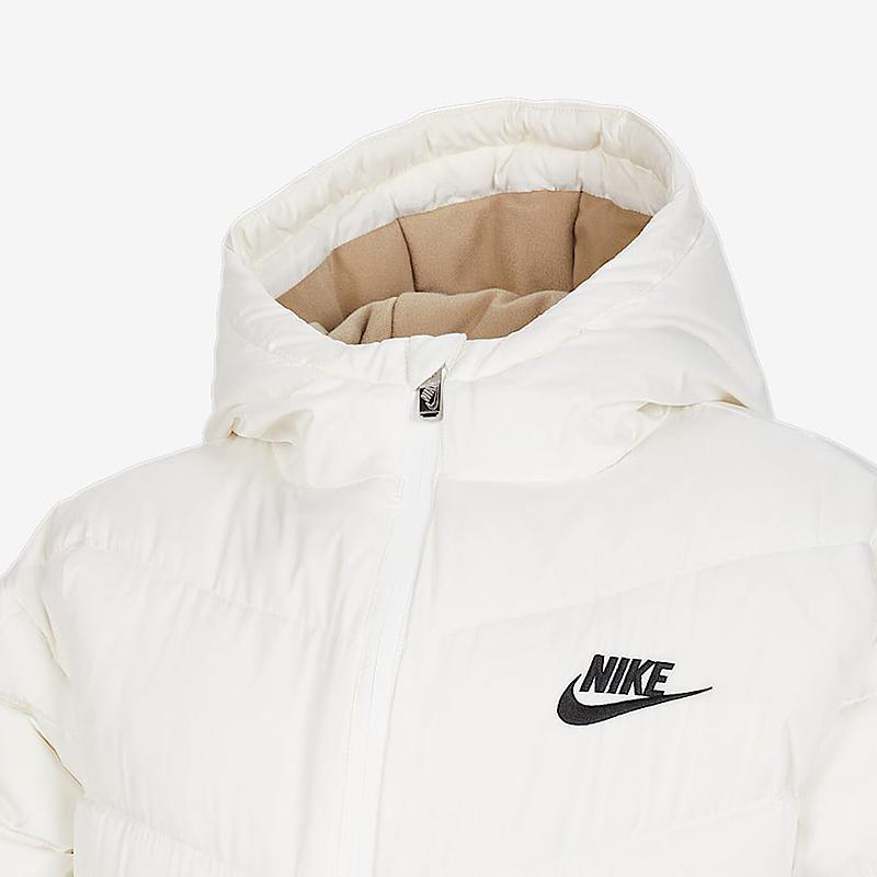 Nike Пуховик на молнии с капюшоном, удобный, однотонный, пух утки, детские куртки IQ3182-133