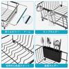 JASIWAY Extendable Sink Dish Above the Sink Dish Drying Rack Draining Rack Storage Dish Draining Shelf Anti-Brittle 39.326.411.9cm "Black"
