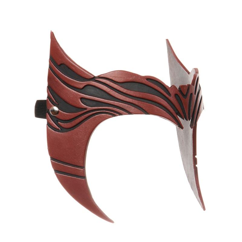 Костюм для косплея «Алая ведьма Ванда» Maximoff, маска с короной из искусственной кожи, головной убор, тиара для Хэллоуина, подарок, головной убор