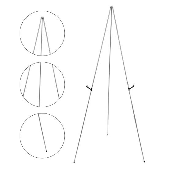 Display Stand Adjustable Height Anti-slip Solid Collapsible Fixed Poster Metal Wedding Sign White Easel Stand The Party