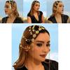 Middle Eastern Style Golden Headpiece With Tassels And Coin For Womens Winter Travel