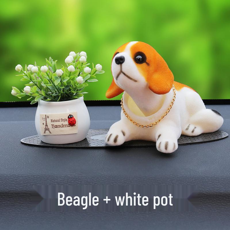 Милый мультяшный песик-бобблхед для украшения интерьера автомобиля