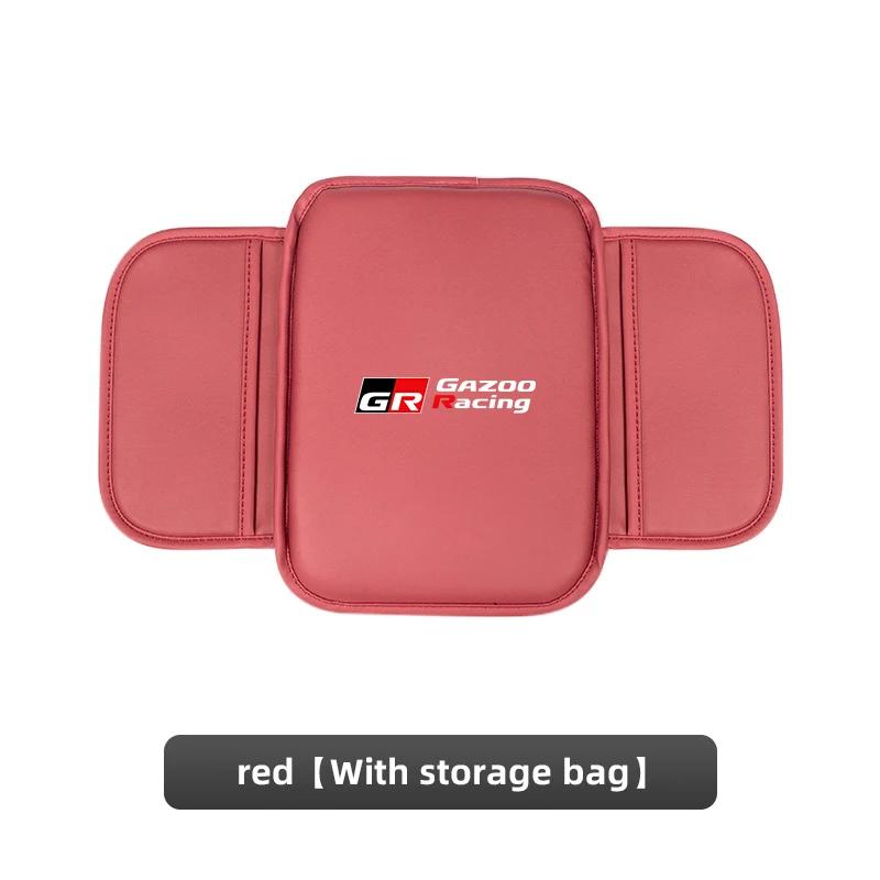 Горячие Для Toyota Для Toyota 2026 Новые Колпаки на Колеса Автомобильный Коврик на Подлокотник Центральная Консоль Кожаная Защитная Подушка Для Toyota Gazoo Racing TR