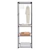 Colorado Dressing Room Storage Wardrobe with 3 Shelves 50x43.5x160cm - White - Metal