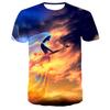 Round Neck Short Sleeve Streetwear Fly Dragon 3D T-shirt Men Women Printed Top Casual Couples Punk T Shirts