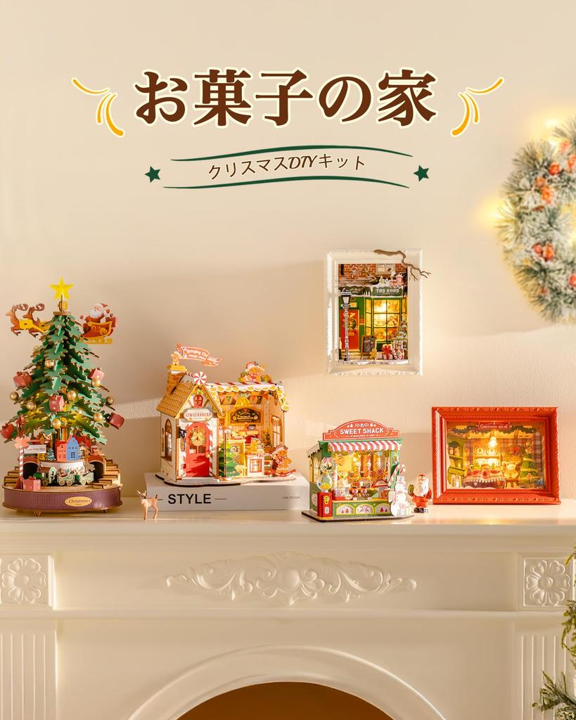 ROBOTIME Miniature Miniature Dollhouse 3D DIY Handmade Assembly Model Wooden Interior Time Relaxing Perfect Christmas Gift for Kids and Includes