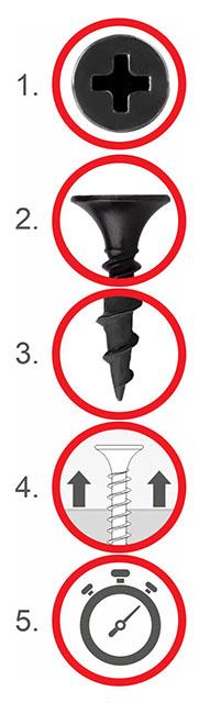 Drywall screws for wood KSGD-42090 (250)