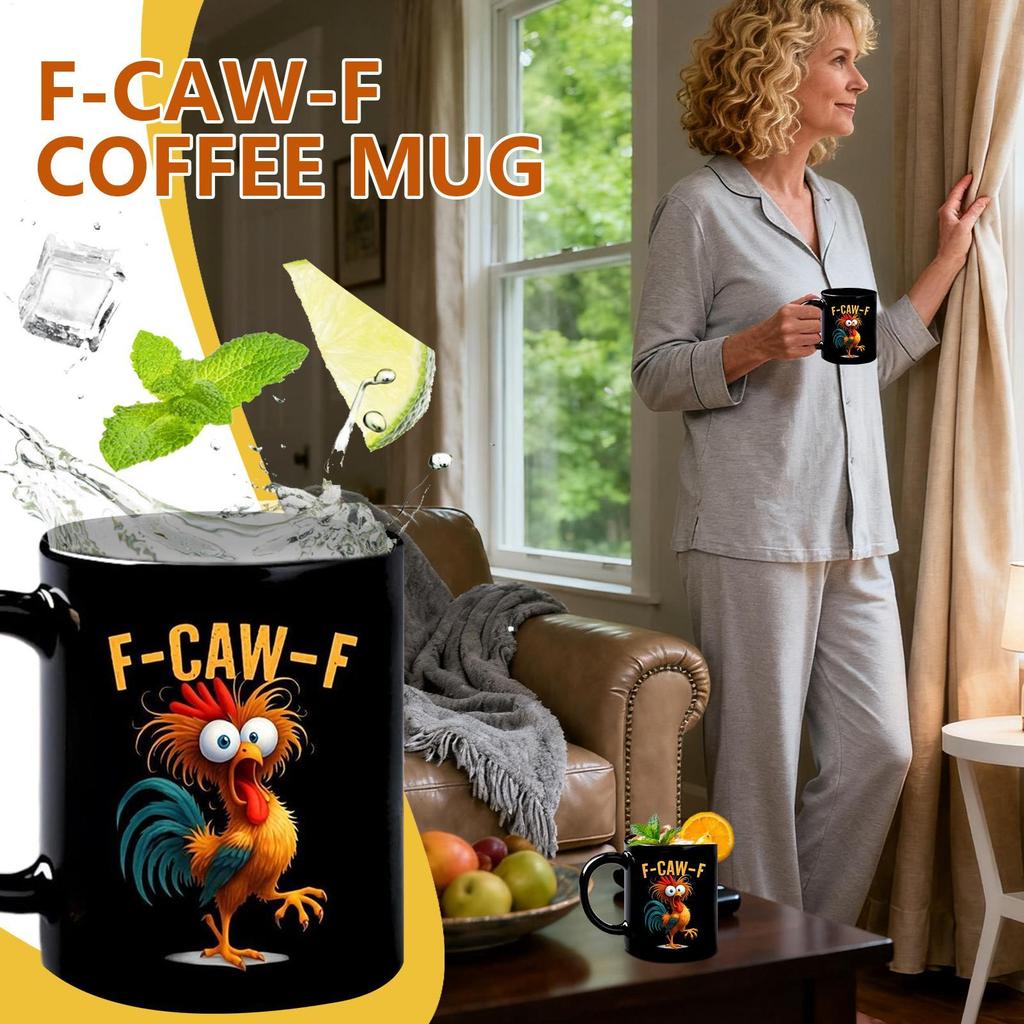 350 мл Новая Кофейная Кружка Смешная Курица F-Caw-F Контейнер для Напитков Керамическая Кофейная Кружка Чашка для Чая Подарки Для Мужчин Женщин Друзей Семьи