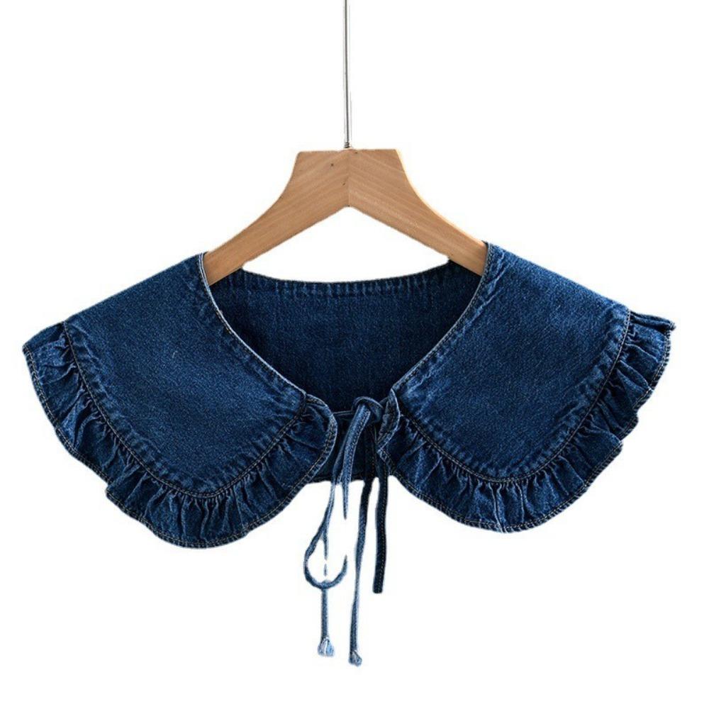 Clothing Accessories Layer False Collar Ruffle Denim Fake Shoulder Cute Shirt Fake Collar Women