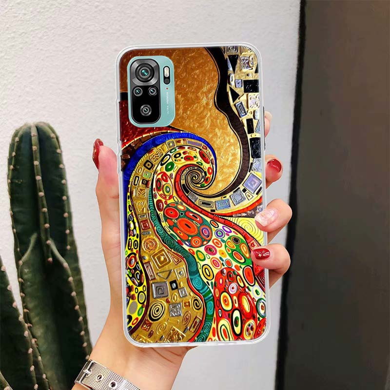 Поцелуй Густава Климта Дизайн Для Чехла Телефона Xiaomi Redmi Note 14 13 12 11 Pro Plus 14S 12S 11S 11E 11T 10S 10 9S Fundas Cover Coqu