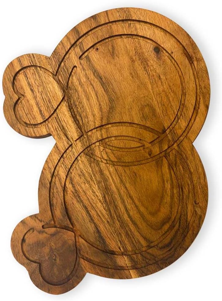 Valentine's Day Gifts Organic Acacia Kitchen Cutting Chopping Charcuterie Board Platter Butcher Block for Cheese and Vegetables Meat