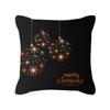 Подушка Персиковый Бархат Черный Золотой Рождественская Подушка Новая Снежинка Письмо Диван Прикроватная Наволочка