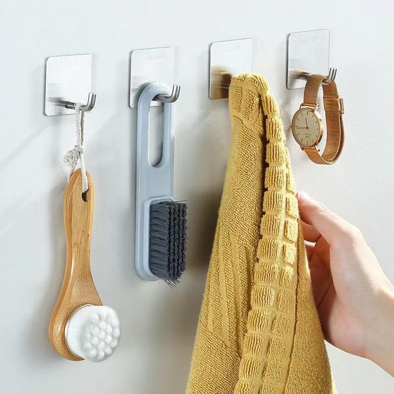 1pc Stainless Steel Wall Hook Wall Mounted Towel Rack Multipurpose Hanger For Towel Clothes Coat Key Bathroom Accessories