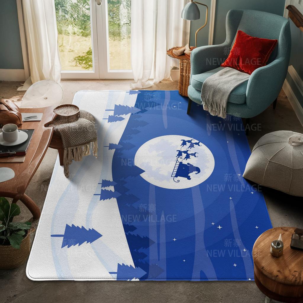 Ковер у входа в дом Домашний коврик у двери Гостиная Ванная Комната Ноги ванная комната Нескользящие коврики с водопоглощением для ванной Счастливого Рождества зима