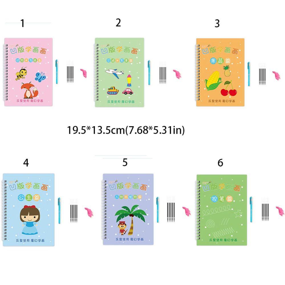 Thickening Children's Drawing Books Reusable Calligraph Practice Book  Kindergarten