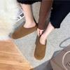 Women's Home Slippers Baotou Thermal Cotton Slippers Woman Outside Velvet Half Slippers Women Wear Autumn and Winter Models