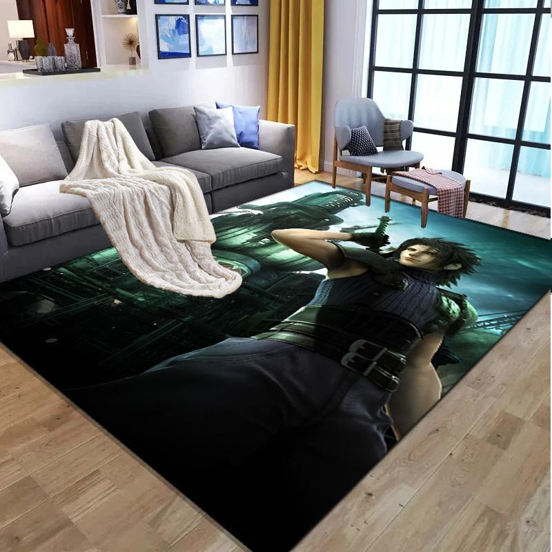 Final Fantasy Pattern Rug, Indoor/Outdoor Mat, for Picnic, Gameroom, Bedroom, Office, Living Room, Home Decor Carpet, Birthday Gift