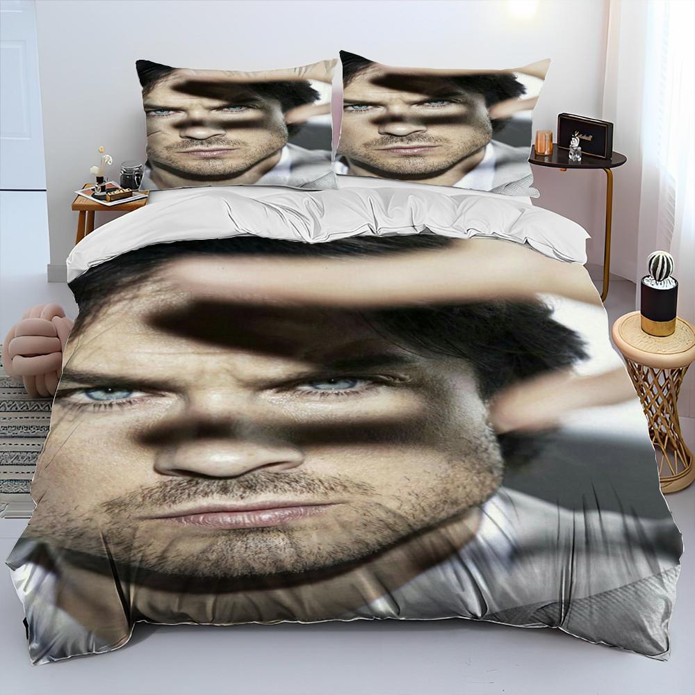 The Vampire Diaries Comforter Bedding Set,Duvet Cover Bed Set Quilt Cover Pillowcase,King Queen Size Bedding Set for Adult Child
