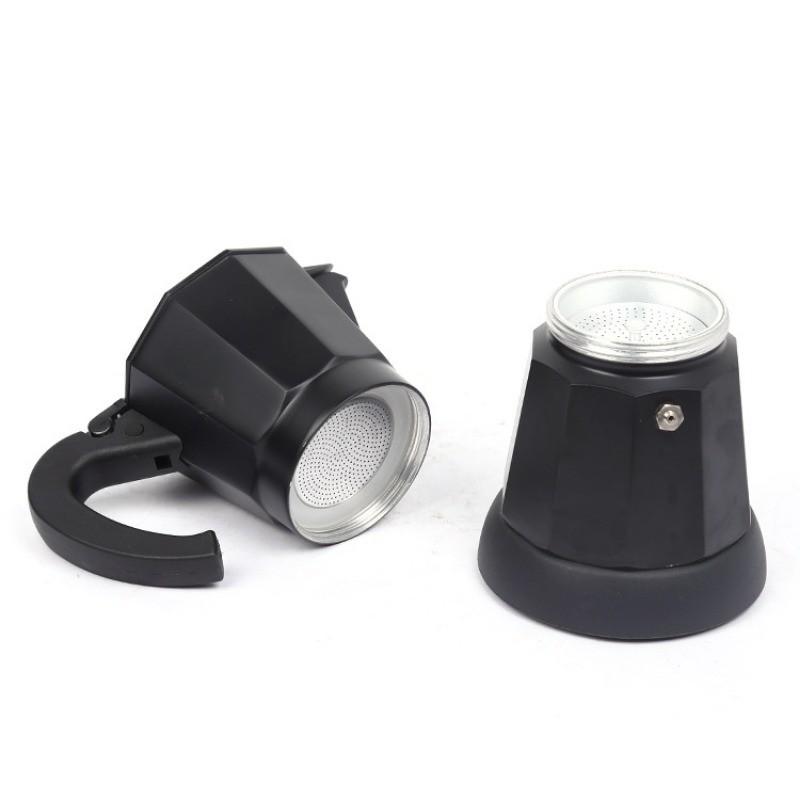 All Aluminum Black Electric Mocha Pot Italian Espresso Coffee Cooker Household Portable Fast Heating Electric Coffee Pot