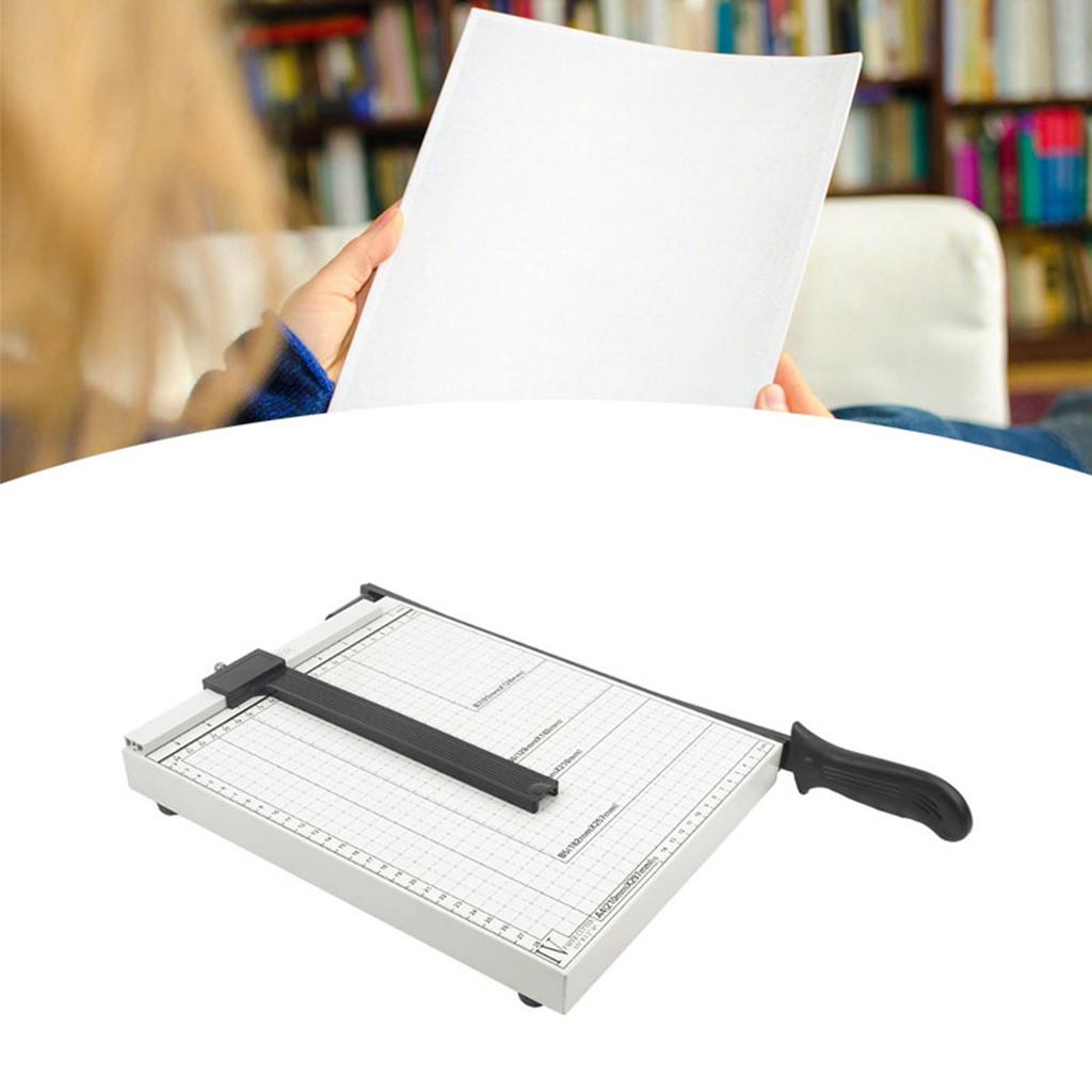 12in Paper Cutter Hard Wearing Precise Scale Sharply Blade Comfortable Handle Photo Paper Card Trimmer 30x25cm