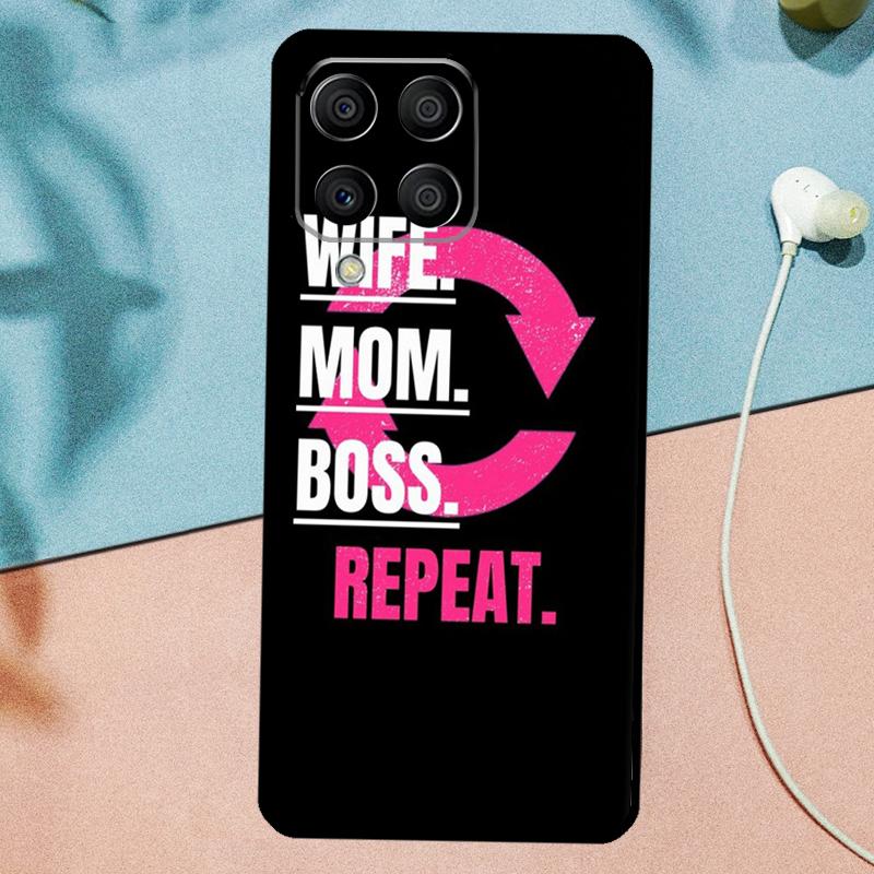 Цитаты для жены, мамы, начальницы для чехла Samsung Galaxy M33 M35 M55 M15 M12 M13 M14 M34 M54 M53 M21 M31 M11 M32 M52 M06 M16