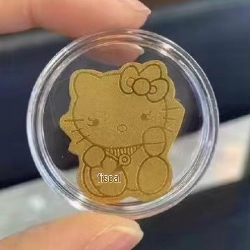 2mg Gold-Plated Wealth-Attracting Mobile Phone Sticker with Adhesive Backing