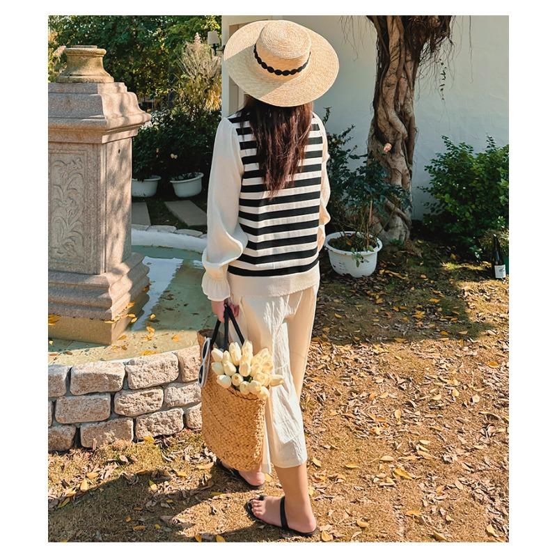 Женские топы с длинными рукавами и v-образным вырезом больших размеров, весенне-осенняя блузка, трикотаж в полоску