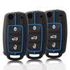 Силиконовый чехол для автомобильного ключа для Volkswagen VW Golf Bora Jetta Polo Passat Skoda Superb Octavia Fabia SEAT Ibiza Leon Shell