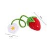 8Styles Knitted Car Rearview Mirror Hanging Ornament Car Interior Decoration Strawberry Pendant Daisy Lanyard Bag Pendant