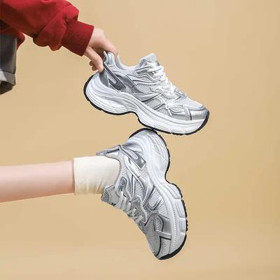 Модные кроссовки Parkside Normal из красной кожи, вулканизированные, женские, серебристые ботинки, женская обувь, спорт, суперпредложения, спортивный пирог, последние