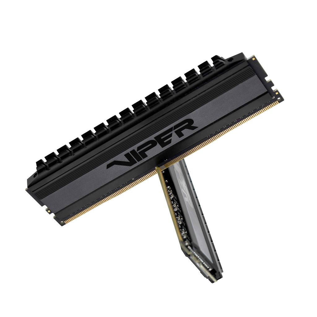 Память Patriot Viper4 Blackout Series DDR4 3000 МГц 8 ГБ x Premium Black Heatsink настольная память PVB48G300C6K PC4-24000 (4ГБ 2)