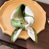 Niche design sense ginkgo silk scarf women's spring fashion mulberry silk scarf versatile and simple 53 small silk scarf