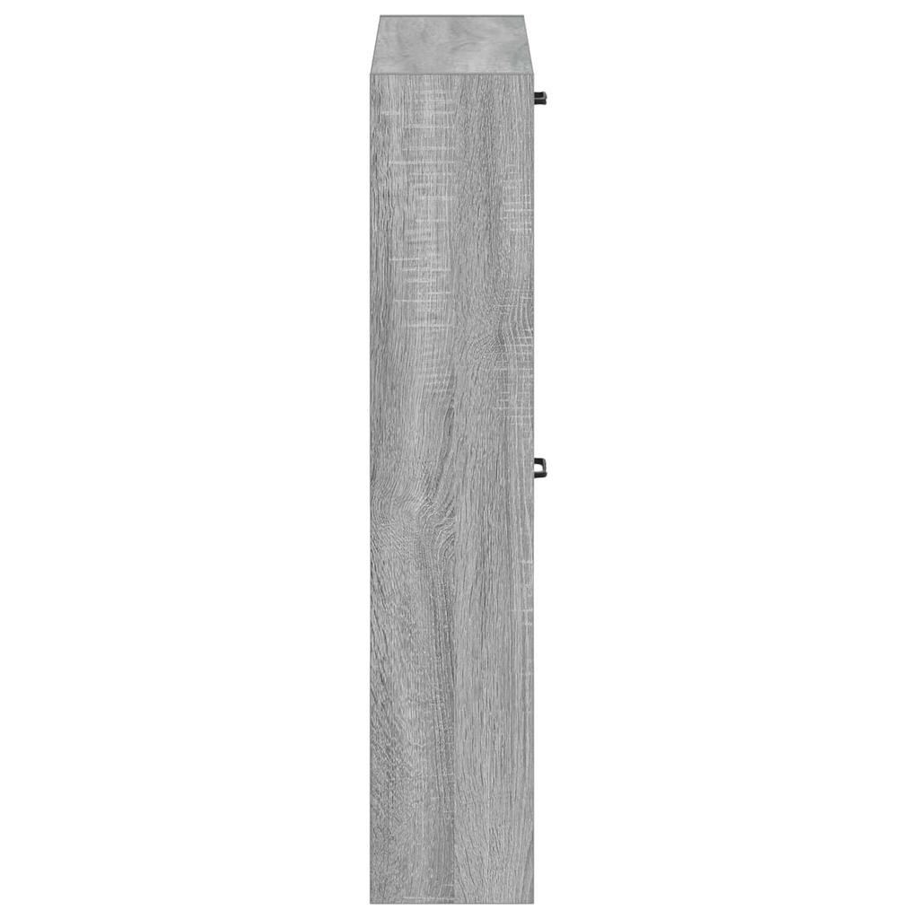 Wall Mounted Shoe Cabinet HAARLEM 71 x 17 x 86 cm Sonoma Grey
