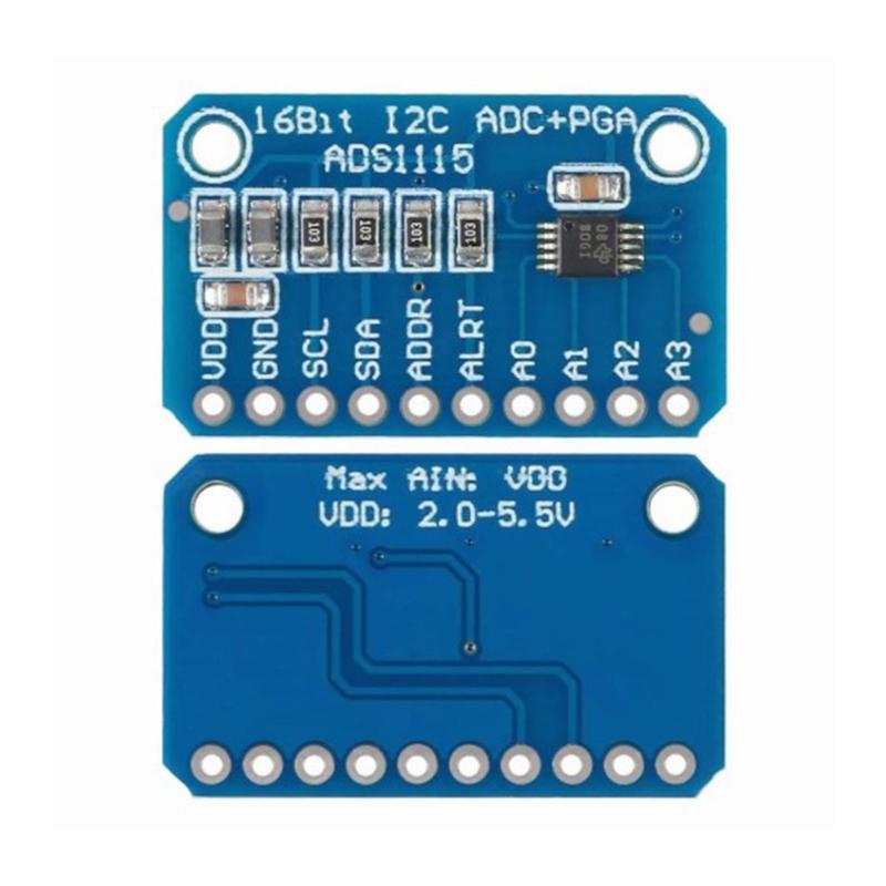 ADS1115 ADC Analog to Digital Adapter Module with Programmable Amplifier 16 Bit I2C Microcontroller Project