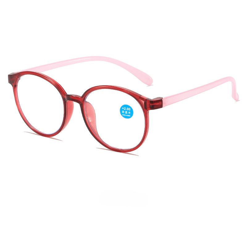 Round Reading Glasses Women Men'S Fashion Blue Light Blocking Farsighted Eyeglasses Hyperopia Prescription Glasses +1.0 To +4.0