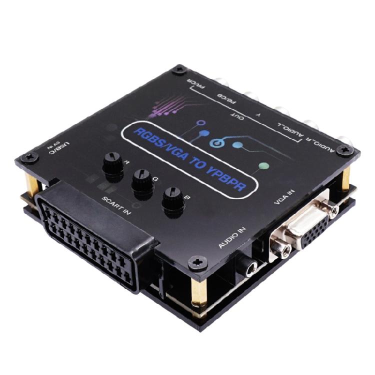 RGBS VGA SCART в YPBPR Компонентный Конвертер SCART VGA Композитный Порт для MD/для