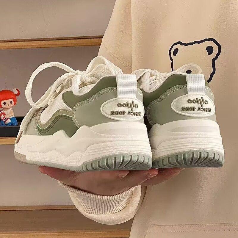 Original Explosion of Small White Rabbit Board Shoes 2024 New Versatile Shoes Niche Women's Shoes Matcha Green Student White Shoes Women