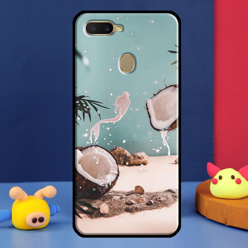 Летний Фруктово-Кокосовый Чехол Для Oppo A98 A78 A58 A15 A16 A17 A5 A9 A91 A52 A72 A76 A96 A74 A94 A54 S A57 A77 Чехол