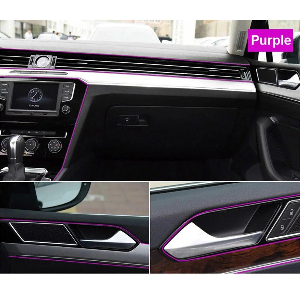 5 м/упак. DIY универсальная гибкая внутренняя отделка автомобиля Стайлинг молдинг отделка хромированная декоративная полоса
