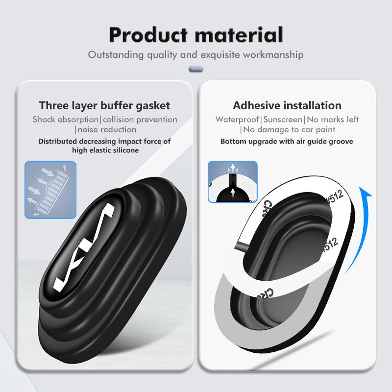 MNHD4 For KIA Silicone Car Door Anti-Collision Gasket Shock Absorber Sticker K5 K2 Optima Soul Spectra Niro Cadenza Sephia Carens