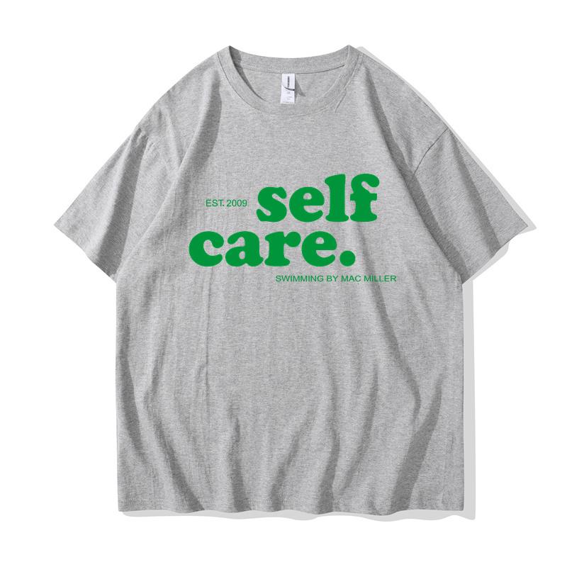 Футболки Macc Miller Self Care Heavy Mental Casual Men Tee Shirt Short Sleeve Summer Spring T Shirts Hip Hop Streetwear Clothes