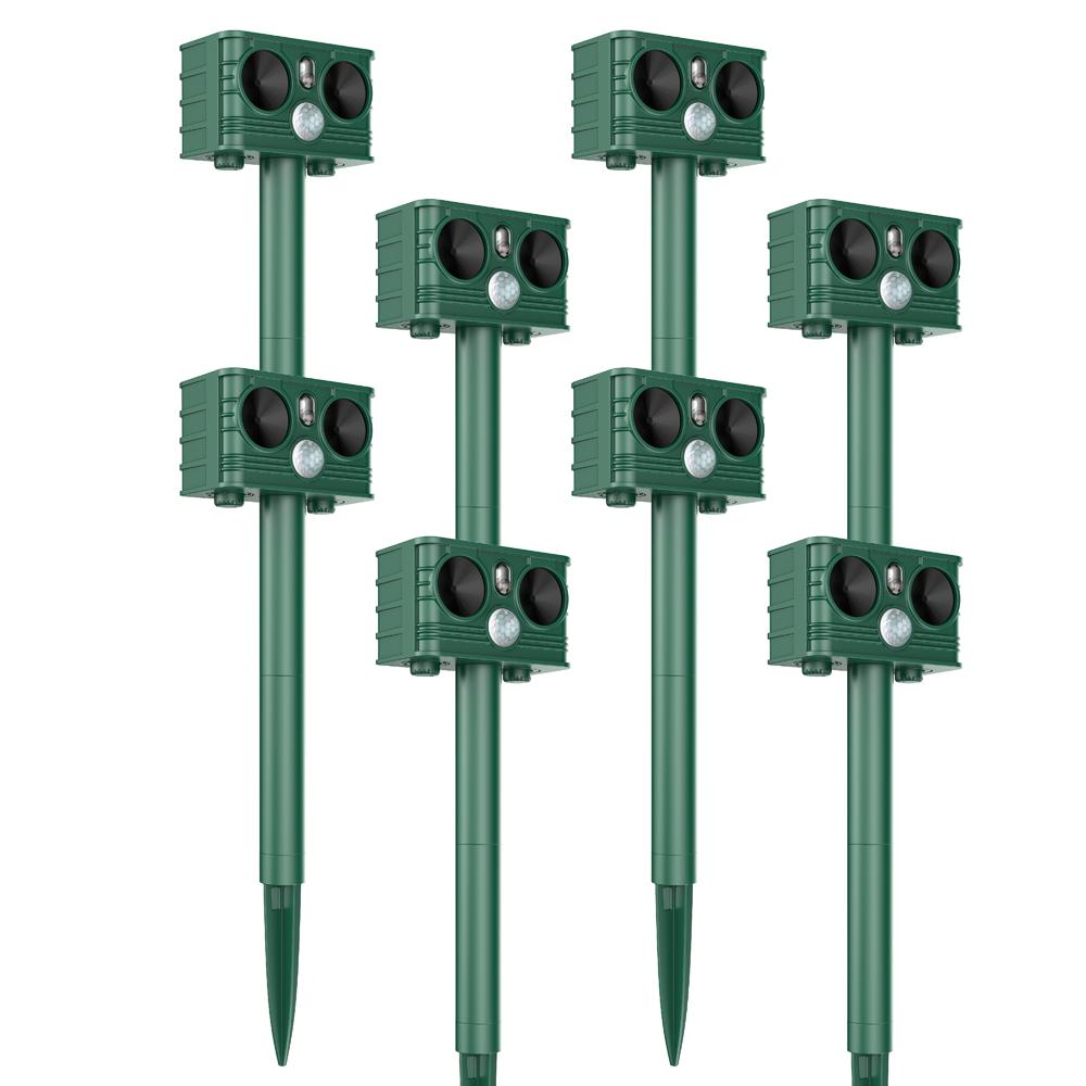 Ультразвуковой солнечный отпугиватель животных 3 в 1, уличный репеллент для собак, кошек, крыс, водонепроницаемый с движением