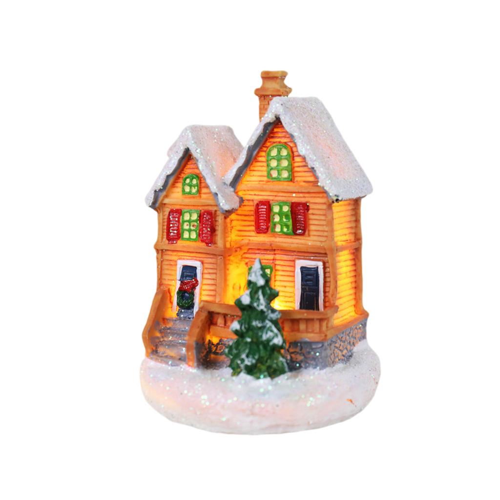 Рождественская деревня Светодиодная освещенная деревня, Коллекция рождественской деревни Декор для комнаты в помещении Коллекционные здания