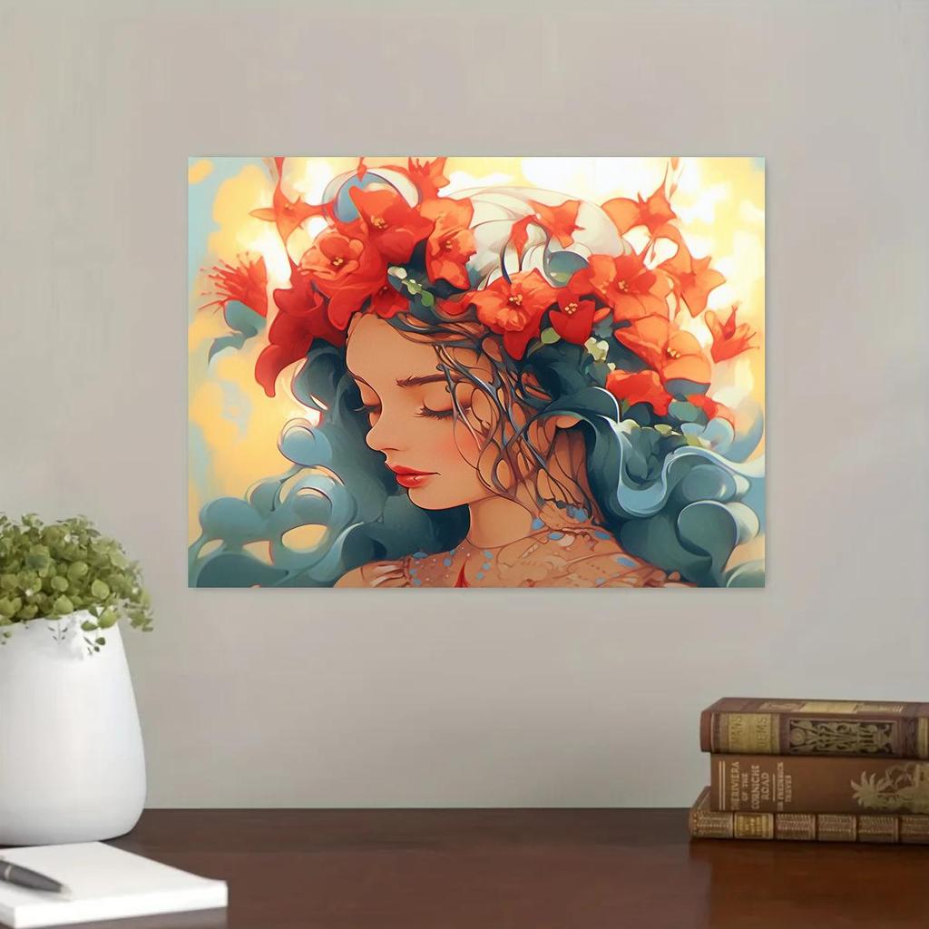 Рамка «сделай сам», картина по номерам для стартового набора, женская мультяшная фигурка, изображение по номерам для взрослых, подарок «сделай сам», 40x50 см