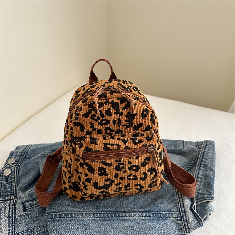 Леопардовый принт новая высококлассная универсальная наплечная женская сумка рюкзак многоцелевая большая вместимость сумка-мессенджер маленький рюкзак
