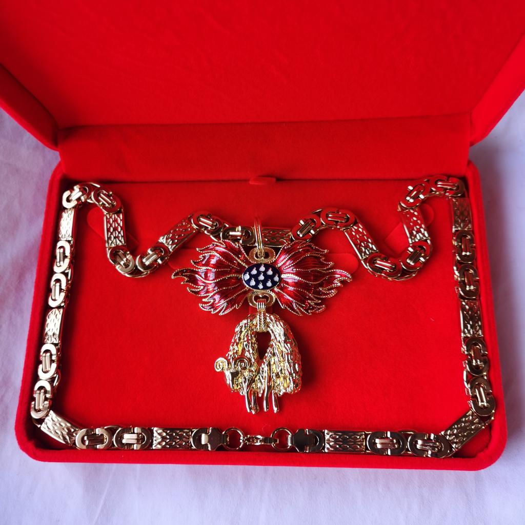 Австро-венгерский памятный значок Первой мировой войны «Золотое руно», золотая подвеска с подарочной коробкой, комплект из 2 предметов