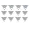12 шт. Заостренные клипсы для акустических панелей Оцинкованная сталь Треугольный нажимной крепёж-шип с винтами для звукоизоляции