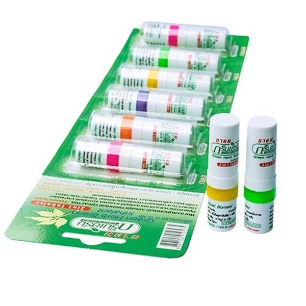 GREEN HERB Тайский ингалятор-карандаш 3 в 1
