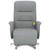 Massage Chair with Footrest Light Grey Fabric